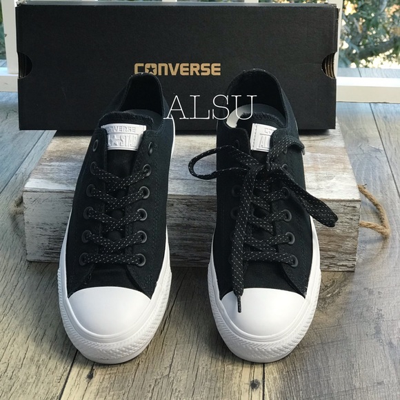 NWT Converse Ctas OX Black White W AUTHENTIC - Picture 3 of 7